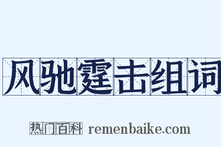 风驰霆击组词是什么意思的图片